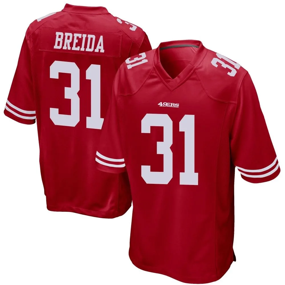 Youth San Francisco 49ers Matt Breida Nike Team Color Game Red Jersey Youth San Francisco 49ers Matt Breida Nike Team Color Game Red Jersey