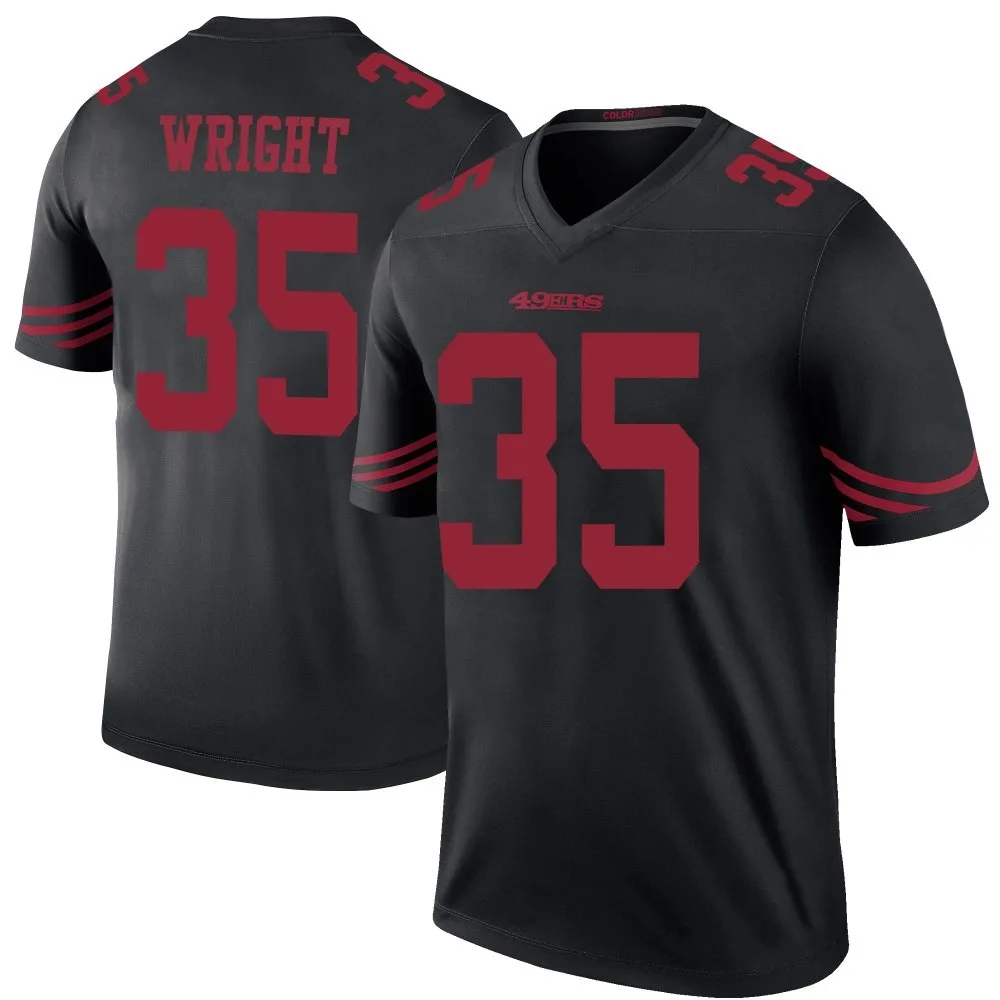 Men's San Francisco 49ers Matthew Wright Nike Color Rush Legend Black Jersey Men's San Francisco 49ers Matthew Wright Nike Color Rush Legend Black Jersey
