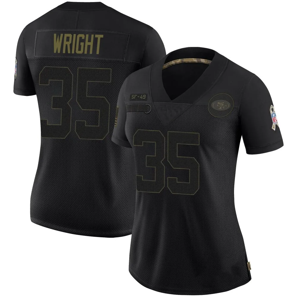 Women's San Francisco 49ers Matthew Wright Nike 2020 Salute To Service Limited Black Jersey Women's San Francisco 49ers Matthew Wright Nike 2020 Salute To Service Limited Black Jersey