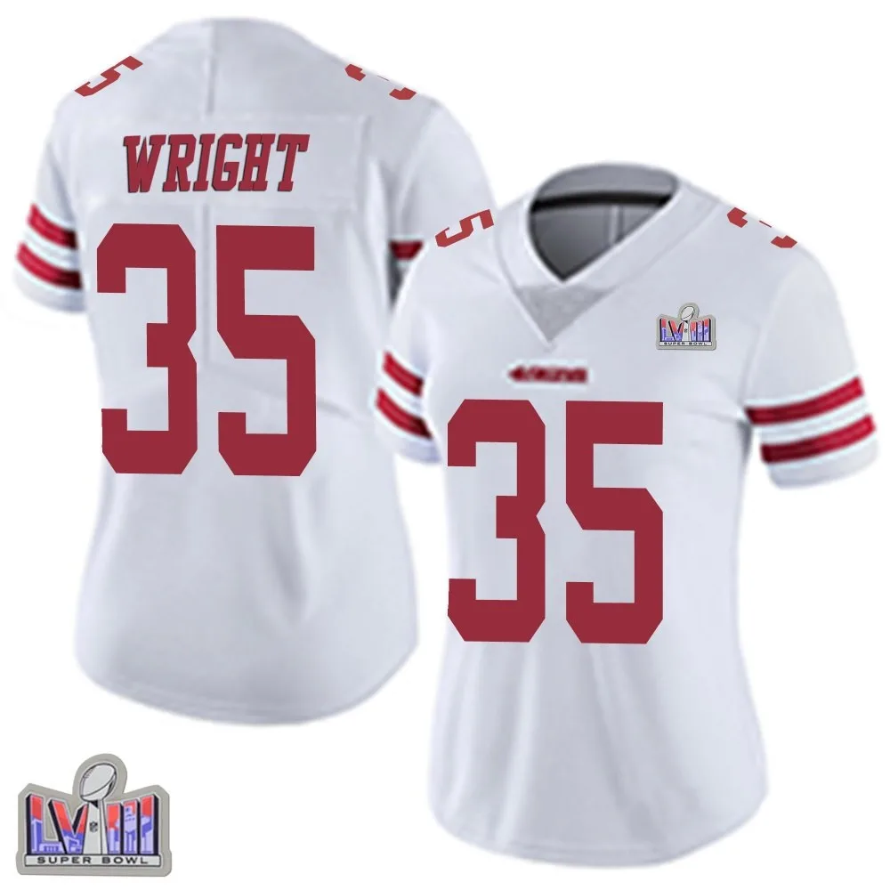Women's San Francisco 49ers Matthew Wright Nike Vapor Untouchable Super Bowl LVIII Patch Limited White Jersey Women's San Francisco 49ers Matthew Wright Nike Vapor Untouchable Super Bowl LVIII Patch Limited White Jersey
