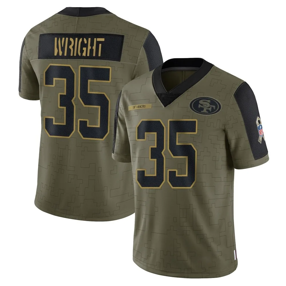 Youth San Francisco 49ers Matthew Wright Nike 2021 Salute To Service Limited Olive Jersey Youth San Francisco 49ers Matthew Wright Nike 2021 Salute To Service Limited Olive Jersey