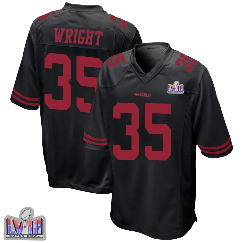 Youth San Francisco 49ers Matthew Wright Nike Alternate Super Bowl LVIII Patch Game Black Jersey Youth San Francisco 49ers Matthew Wright Nike Alternate Super Bowl LVIII Patch Game Black Jersey