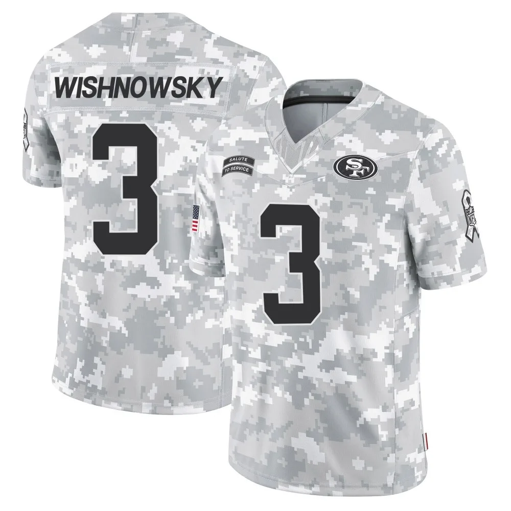 Men's San Francisco 49ers Mitch Wishnowsky Nike 2024 Salute To Service Limited Arctic Camo Jersey Men's San Francisco 49ers Mitch Wishnowsky Nike 2024 Salute To Service Limited Arctic Camo Jersey