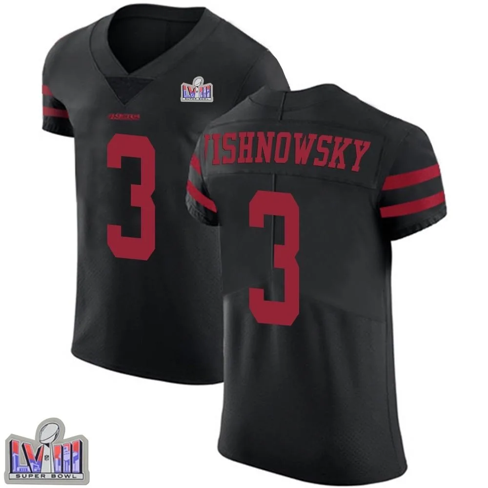 Men's San Francisco 49ers Mitch Wishnowsky Nike Alternate Vapor Untouchable Super Bowl LVIII Patch Elite Black Jersey Men's San Francisco 49ers Mitch Wishnowsky Nike Alternate Vapor Untouchable Super Bowl LVIII Patch Elite Black Jersey