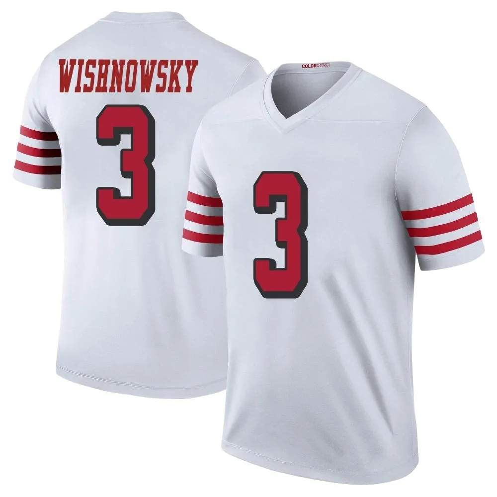 Men's San Francisco 49ers Mitch Wishnowsky Nike Color Rush Legend White Jersey Men's San Francisco 49ers Mitch Wishnowsky Nike Color Rush Legend White Jersey