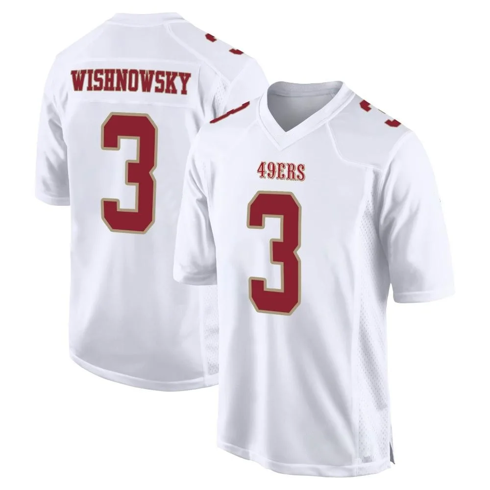 Men's San Francisco 49ers Mitch Wishnowsky Nike Fashion Game White Jersey Men's San Francisco 49ers Mitch Wishnowsky Nike Fashion Game White Jersey
