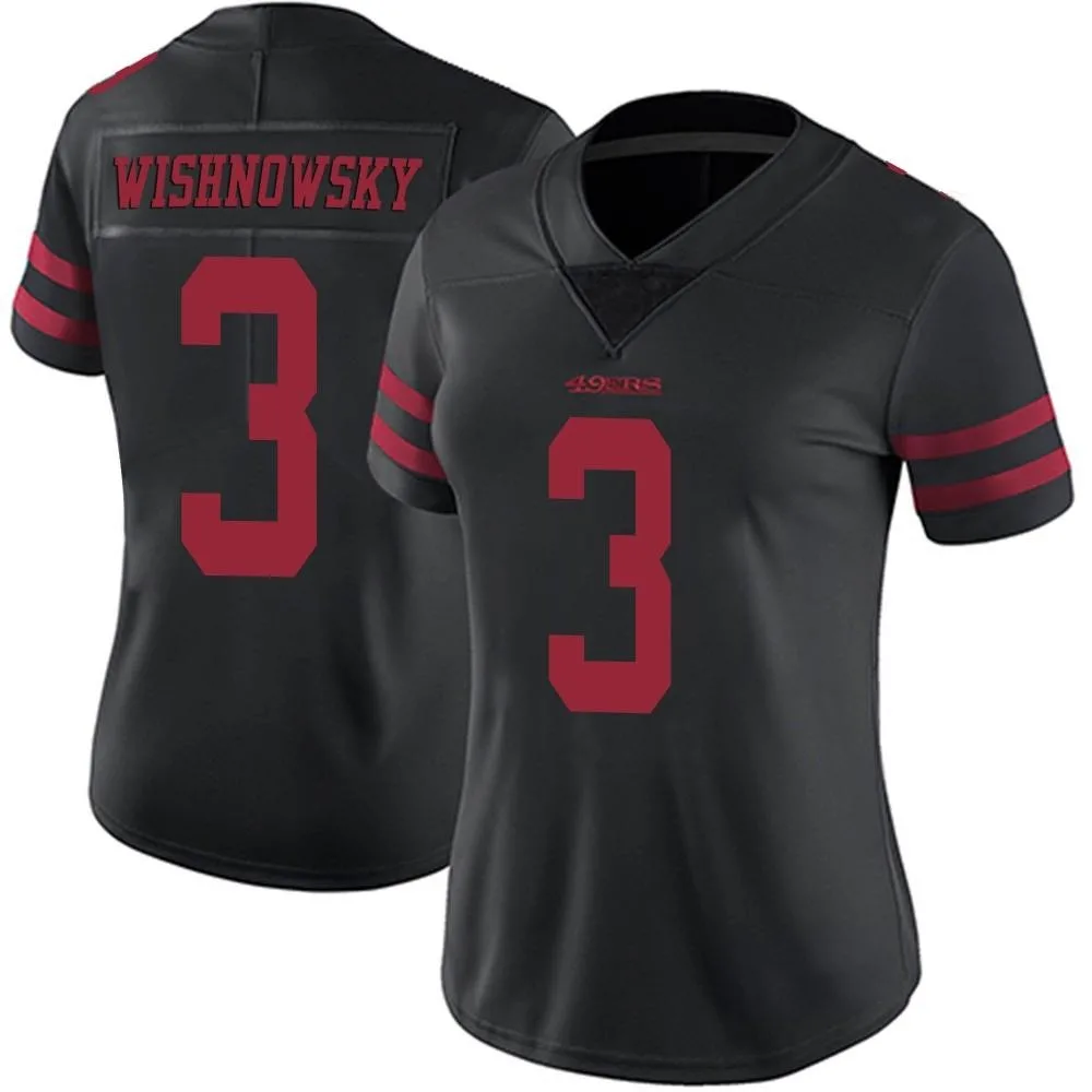 Women's San Francisco 49ers Mitch Wishnowsky Nike Alternate Vapor Untouchable Limited Black Jersey Women's San Francisco 49ers Mitch Wishnowsky Nike Alternate Vapor Untouchable Limited Black Jersey