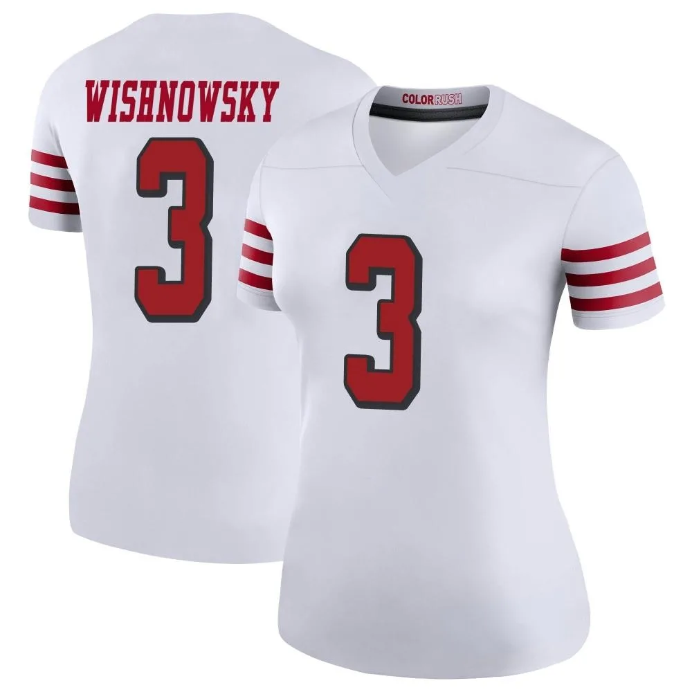Women's San Francisco 49ers Mitch Wishnowsky Nike Color Rush Legend White Jersey Women's San Francisco 49ers Mitch Wishnowsky Nike Color Rush Legend White Jersey