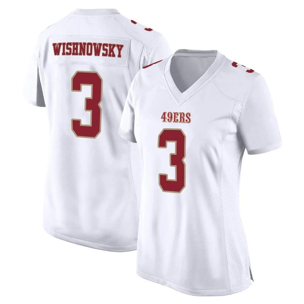 Women's San Francisco 49ers Mitch Wishnowsky Nike Fashion Game White Jersey Women's San Francisco 49ers Mitch Wishnowsky Nike Fashion Game White Jersey