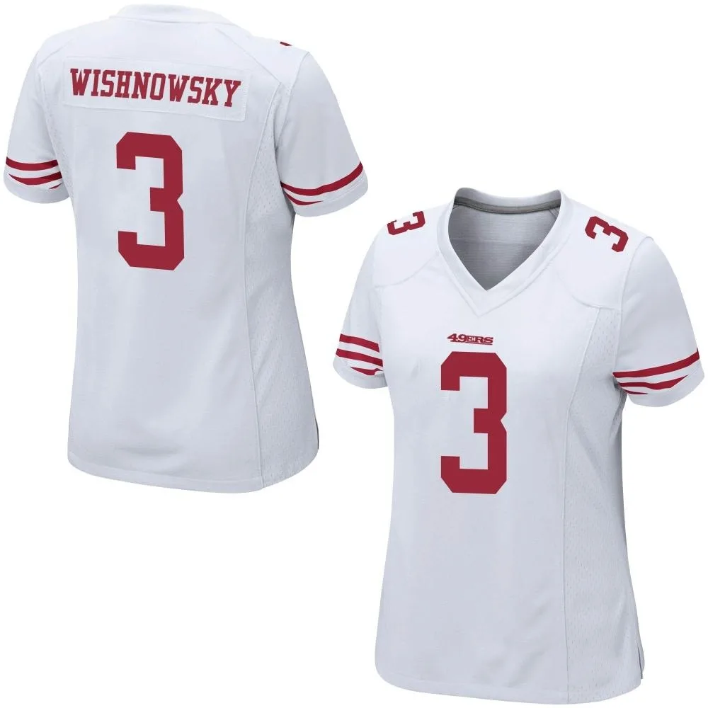 Women's San Francisco 49ers Mitch Wishnowsky Nike Game White Jersey Women's San Francisco 49ers Mitch Wishnowsky Nike Game White Jersey