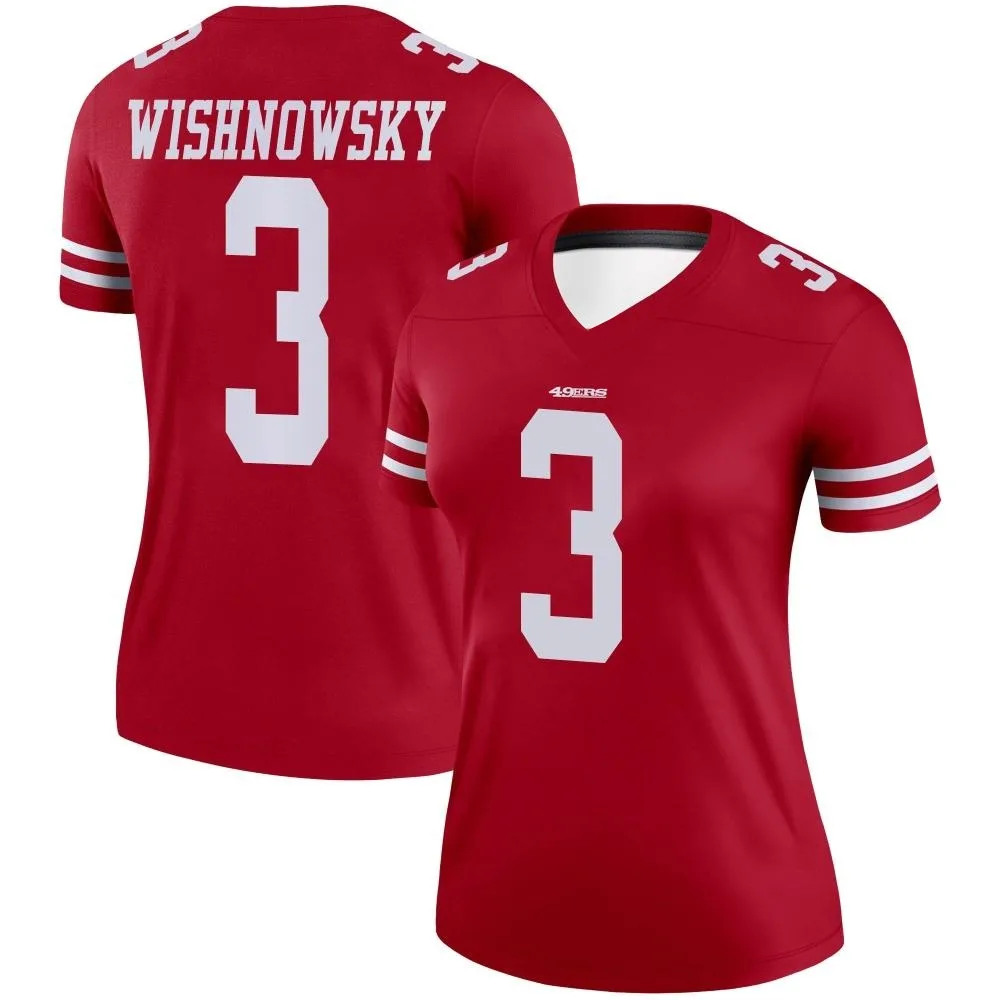 Women's San Francisco 49ers Mitch Wishnowsky Nike Legend Scarlet Jersey Women's San Francisco 49ers Mitch Wishnowsky Nike Legend Scarlet Jersey