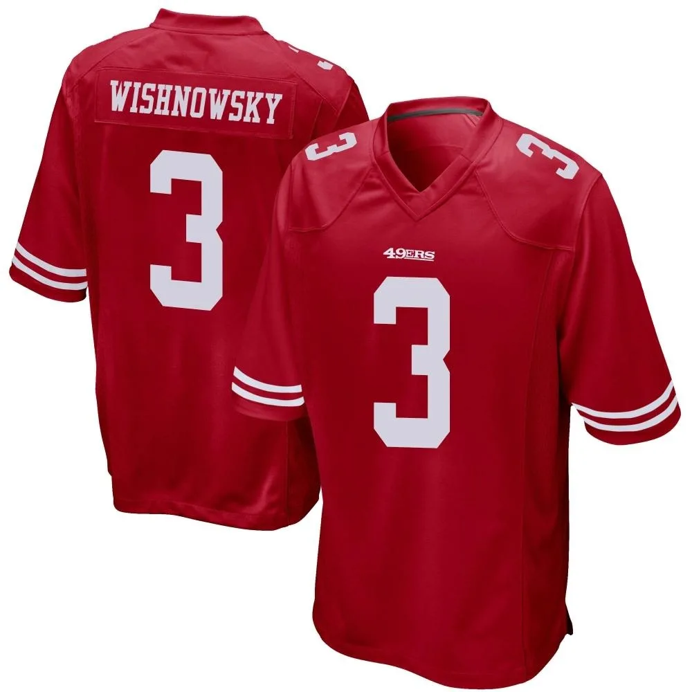 Youth San Francisco 49ers Mitch Wishnowsky Nike Team Color Game Red Jersey Youth San Francisco 49ers Mitch Wishnowsky Nike Team Color Game Red Jersey