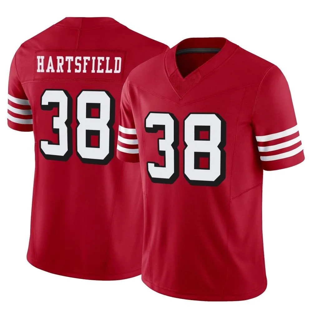 Men's San Francisco 49ers Myles Hartsfield Nike Alternate Vapor F.U.S.E. Limited Scarlet Jersey Men's San Francisco 49ers Myles Hartsfield Nike Alternate Vapor F.U.S.E. Limited Scarlet Jersey