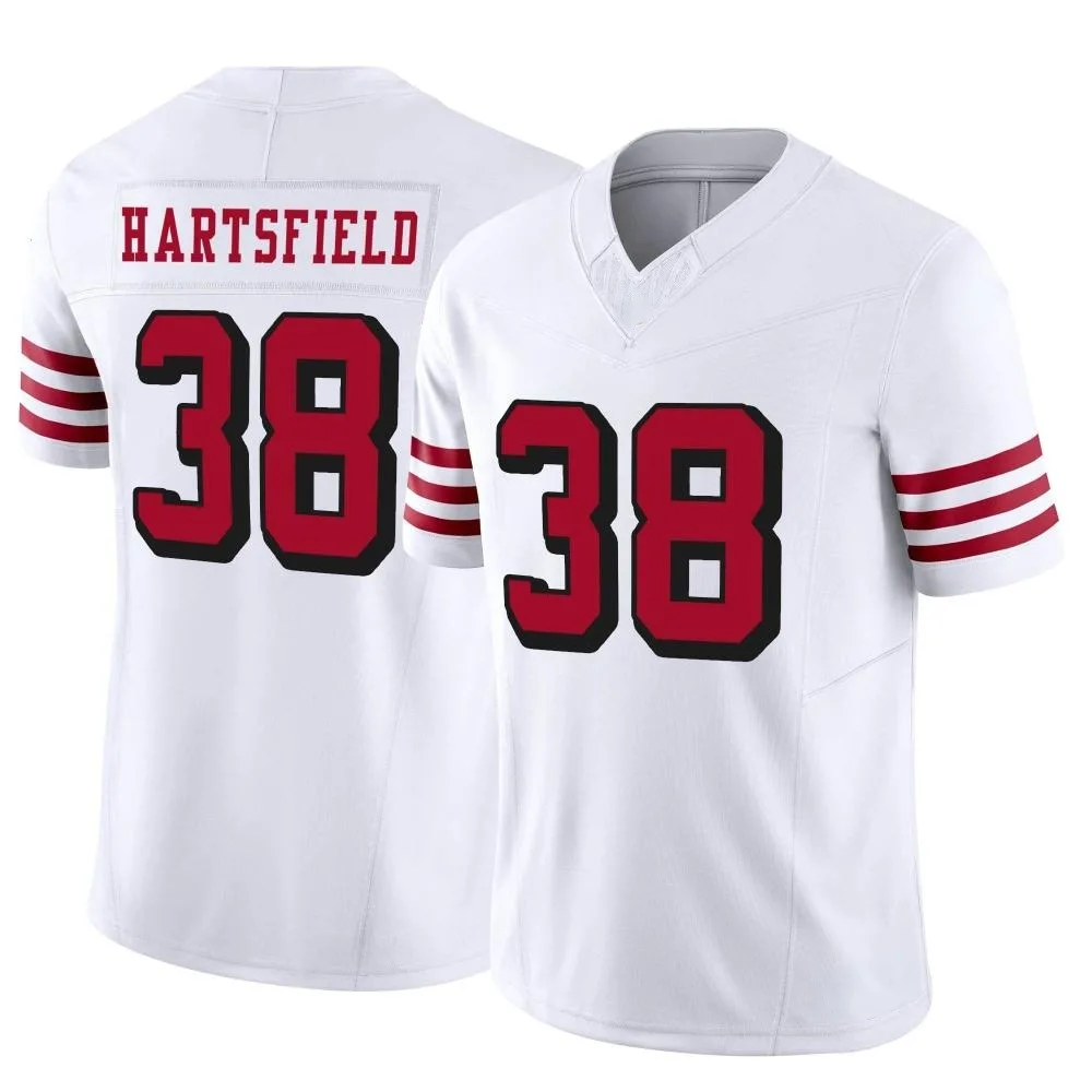 Men's San Francisco 49ers Myles Hartsfield Nike Alternate Vapor F.U.S.E. Limited White Jersey Men's San Francisco 49ers Myles Hartsfield Nike Alternate Vapor F.U.S.E. Limited White Jersey