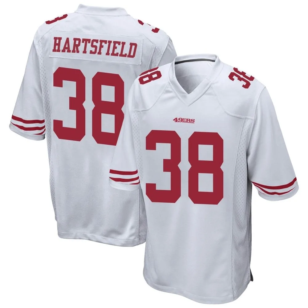 Men's San Francisco 49ers Myles Hartsfield Nike Game White Jersey Men's San Francisco 49ers Myles Hartsfield Nike Game White Jersey