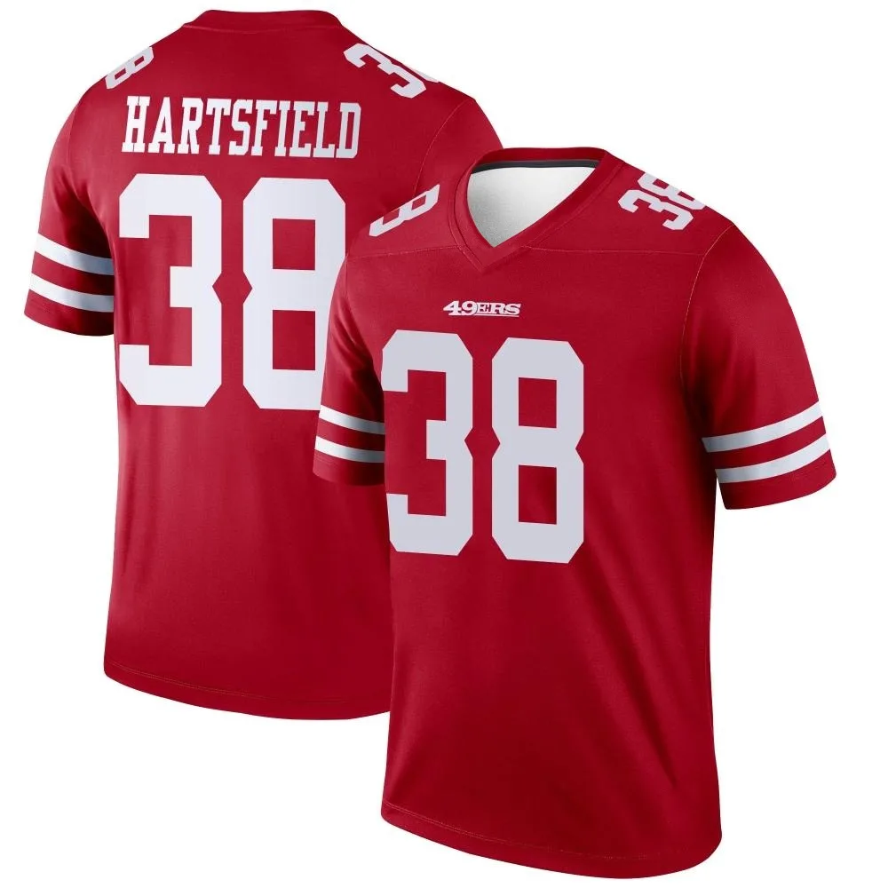 Men's San Francisco 49ers Myles Hartsfield Nike Legend Scarlet Jersey Men's San Francisco 49ers Myles Hartsfield Nike Legend Scarlet Jersey