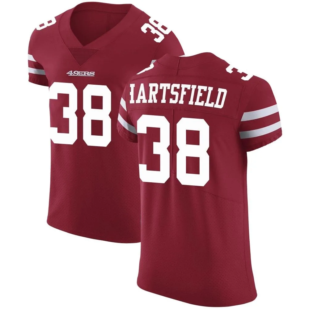 Men's San Francisco 49ers Myles Hartsfield Nike Team Color Vapor Untouchable Elite Red Jersey Men's San Francisco 49ers Myles Hartsfield Nike Team Color Vapor Untouchable Elite Red Jersey