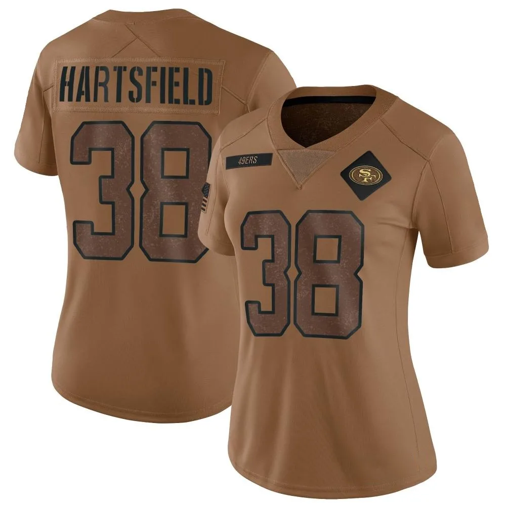 Women's San Francisco 49ers Myles Hartsfield Nike 2023 Salute To Service Limited Brown Jersey Women's San Francisco 49ers Myles Hartsfield Nike 2023 Salute To Service Limited Brown Jersey