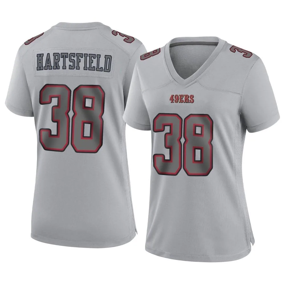 Women's San Francisco 49ers Myles Hartsfield Nike Atmosphere Fashion Game Gray Jersey Women's San Francisco 49ers Myles Hartsfield Nike Atmosphere Fashion Game Gray Jersey