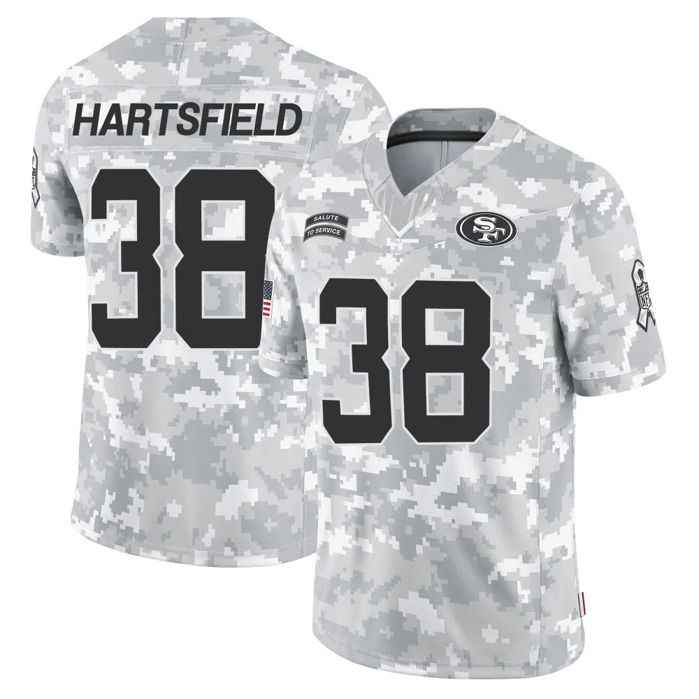 Youth San Francisco 49ers Myles Hartsfield Nike 2024 Salute To Service Limited Arctic Camo Jersey Youth San Francisco 49ers Myles Hartsfield Nike 2024 Salute To Service Limited Arctic Camo Jersey