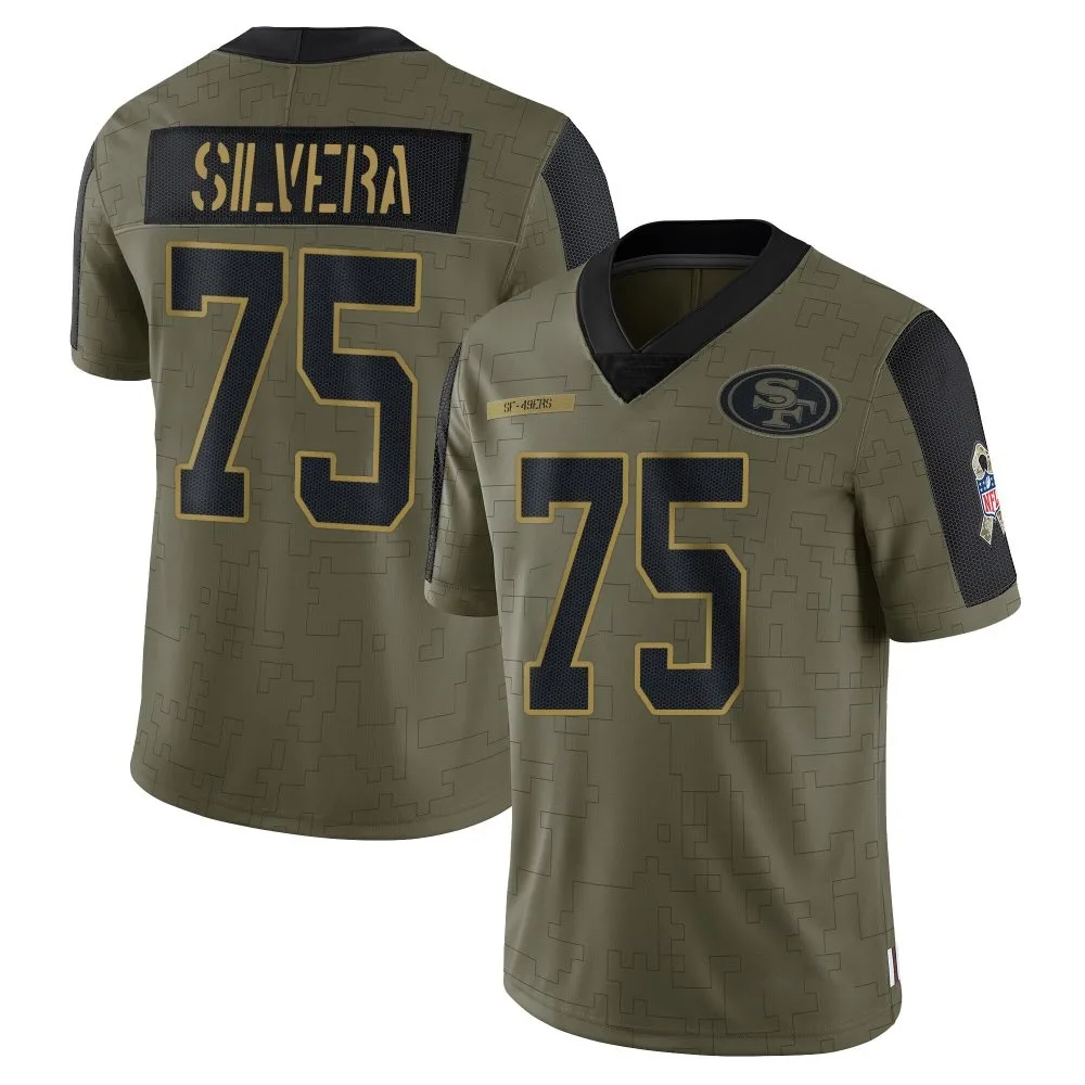Men's San Francisco 49ers Nesta Jade Silvera Nike 2021 Salute To Service Limited Olive Jersey Men's San Francisco 49ers Nesta Jade Silvera Nike 2021 Salute To Service Limited Olive Jersey