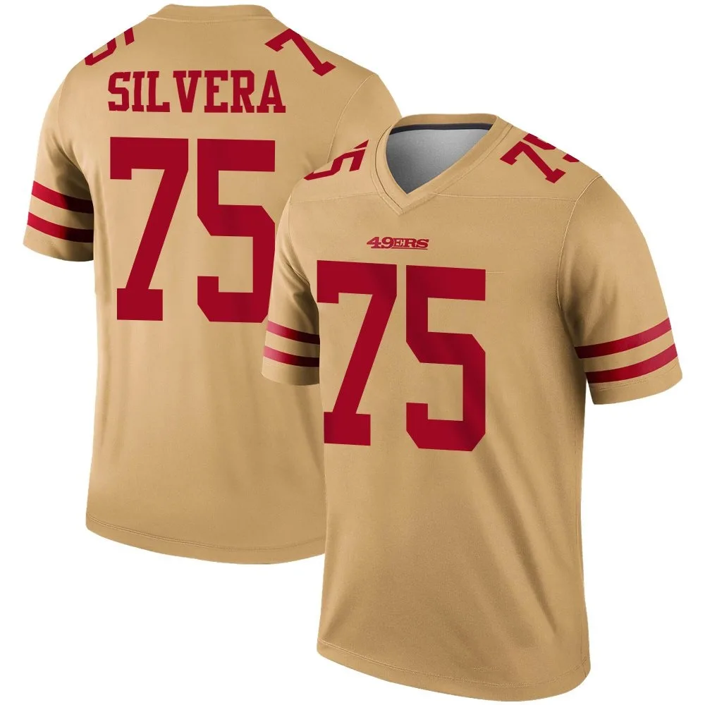 Men's San Francisco 49ers Nesta Jade Silvera Nike Inverted Legend Gold Jersey Men's San Francisco 49ers Nesta Jade Silvera Nike Inverted Legend Gold Jersey