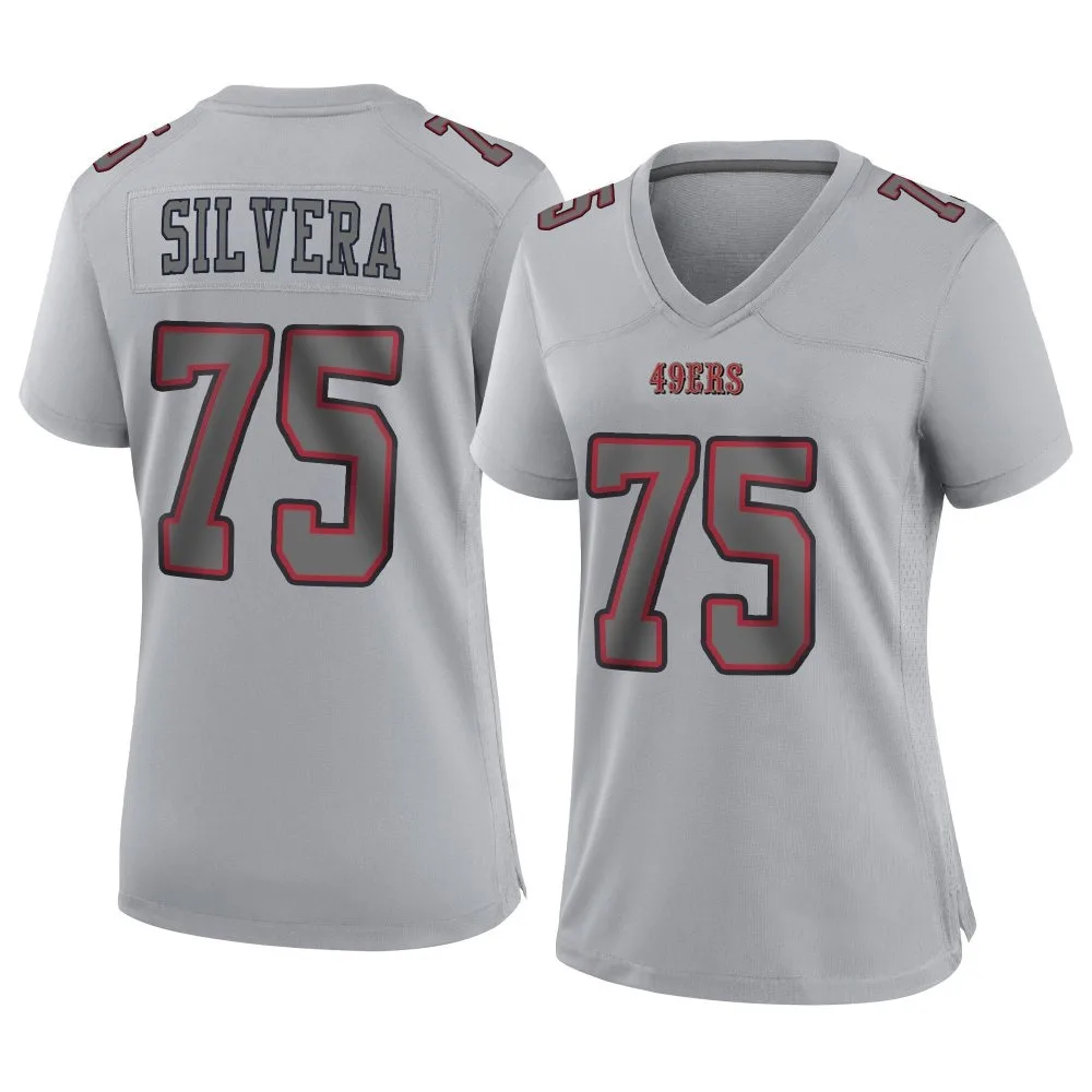 Women's San Francisco 49ers Nesta Jade Silvera Nike Atmosphere Fashion Game Gray Jersey Women's San Francisco 49ers Nesta Jade Silvera Nike Atmosphere Fashion Game Gray Jersey