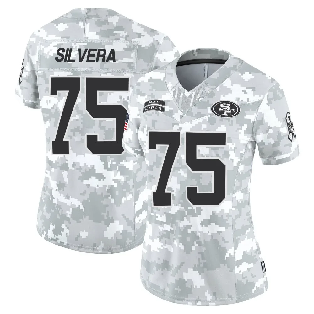 Women's San Francisco 49ers Nesta Jade Silvera Nike Francisco 2024 Salute To Service Limited Arctic Camo Jersey Women's San Francisco 49ers Nesta Jade Silvera Nike Francisco 2024 Salute To Service Limited Arctic Camo Jersey