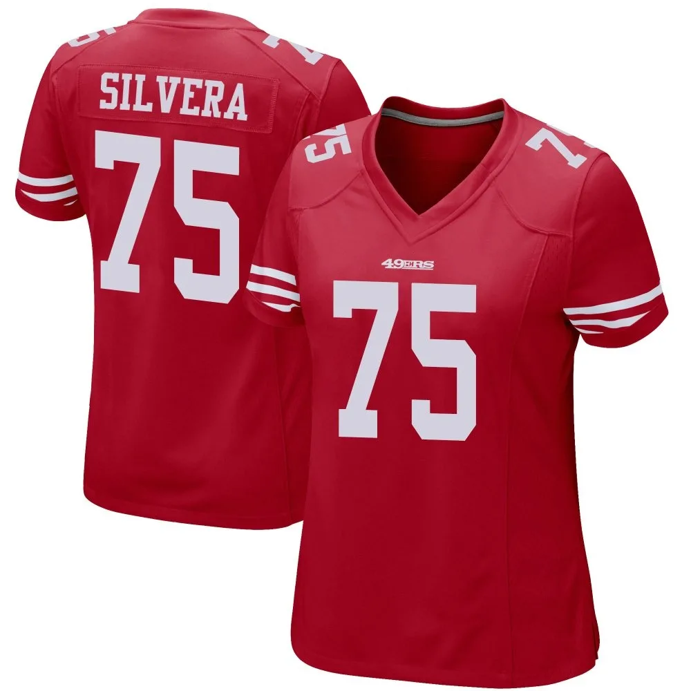 Women's San Francisco 49ers Nesta Jade Silvera Nike Team Color Game Red Jersey Women's San Francisco 49ers Nesta Jade Silvera Nike Team Color Game Red Jersey