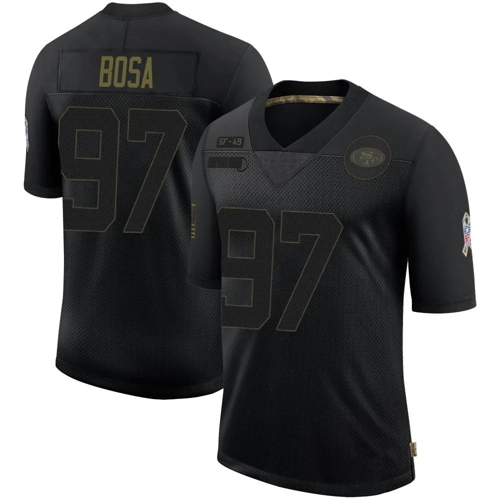 Men's San Francisco 49ers Nick Bosa Nike 2020 Salute To Service Limited Black Jersey Men's San Francisco 49ers Nick Bosa Nike 2020 Salute To Service Limited Black Jersey
