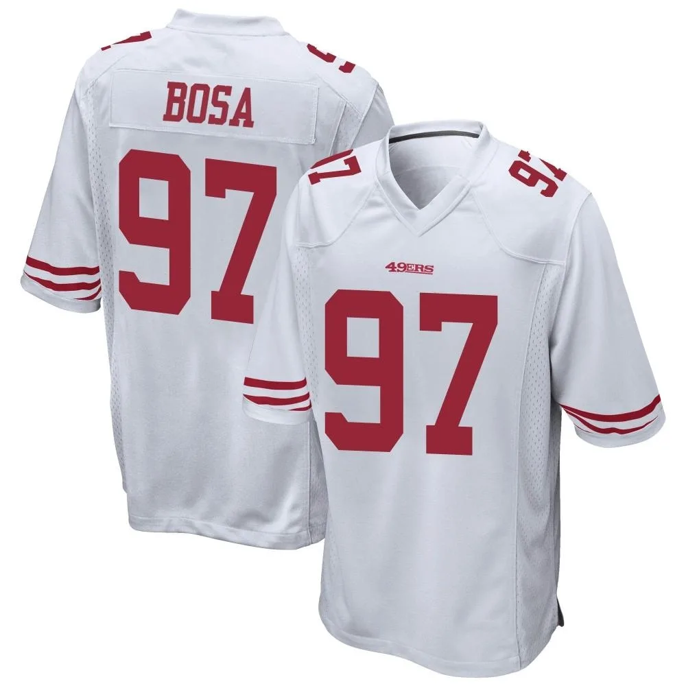 Men's San Francisco 49ers Nick Bosa Nike Game White Jersey Men's San Francisco 49ers Nick Bosa Nike Game White Jersey