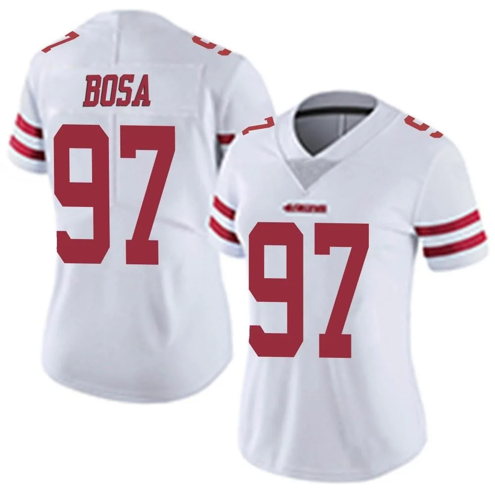 Women's San Francisco 49ers Nick Bosa Nike Vapor Untouchable Limited White Jersey Women's San Francisco 49ers Nick Bosa Nike Vapor Untouchable Limited White Jersey