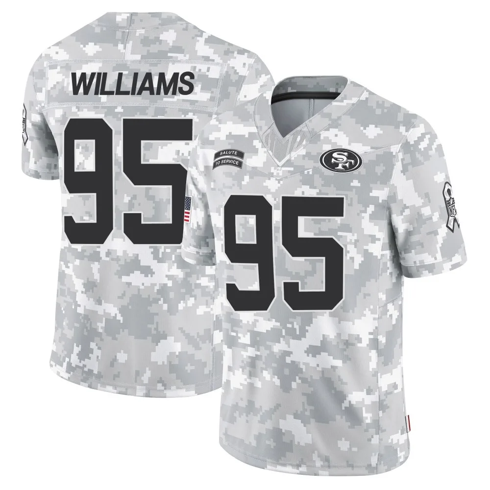Men's San Francisco 49ers Nick Williams Nike 2024 Salute To Service Limited Arctic Camo Jersey Men's San Francisco 49ers Nick Williams Nike 2024 Salute To Service Limited Arctic Camo Jersey