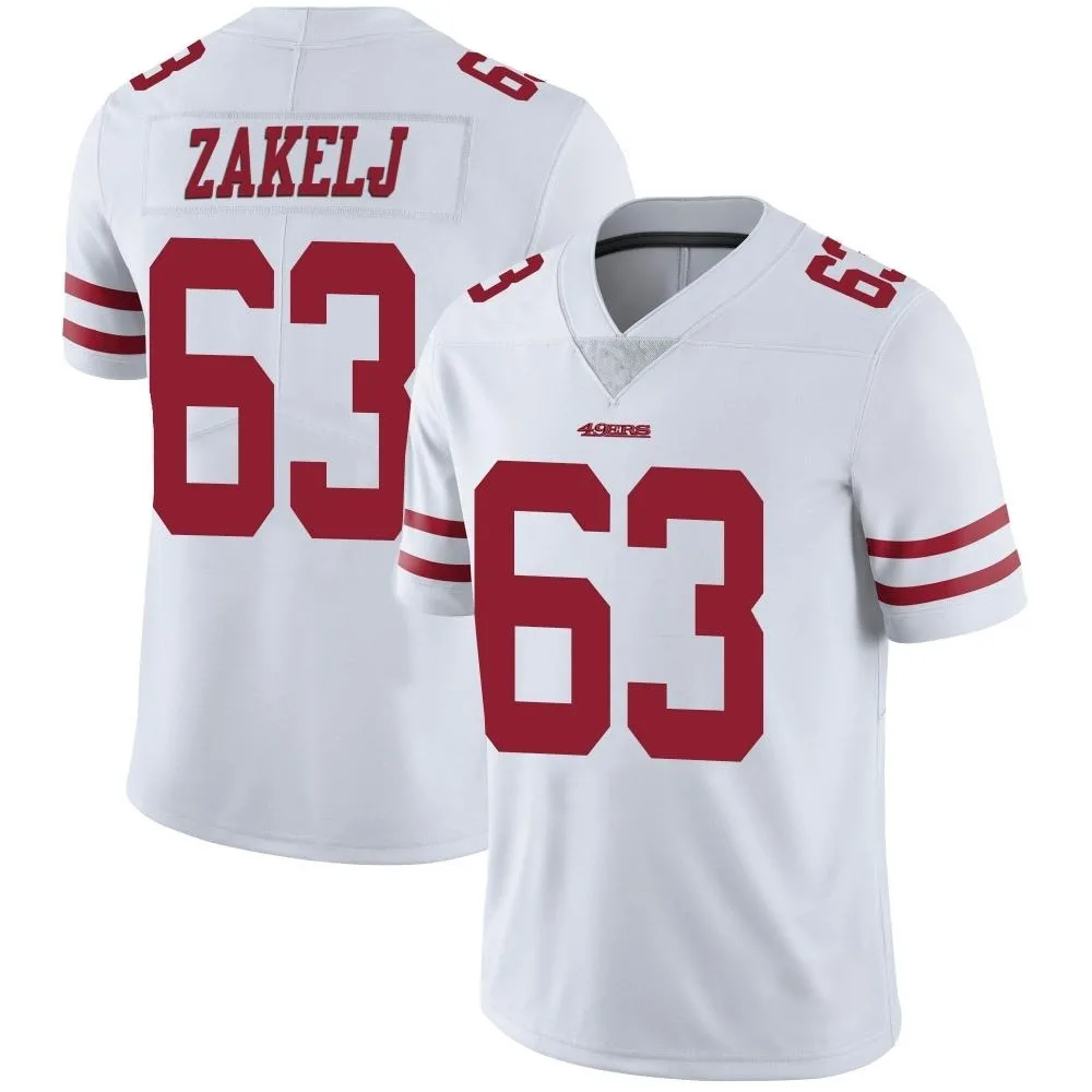 Men's San Francisco 49ers Nick Zakelj Nike Vapor Untouchable Limited White Jersey Men's San Francisco 49ers Nick Zakelj Nike Vapor Untouchable Limited White Jersey