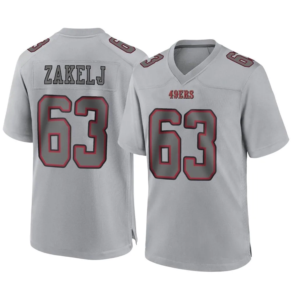 Youth San Francisco 49ers Nick Zakelj Nike Atmosphere Fashion Game Gray Jersey Youth San Francisco 49ers Nick Zakelj Nike Atmosphere Fashion Game Gray Jersey