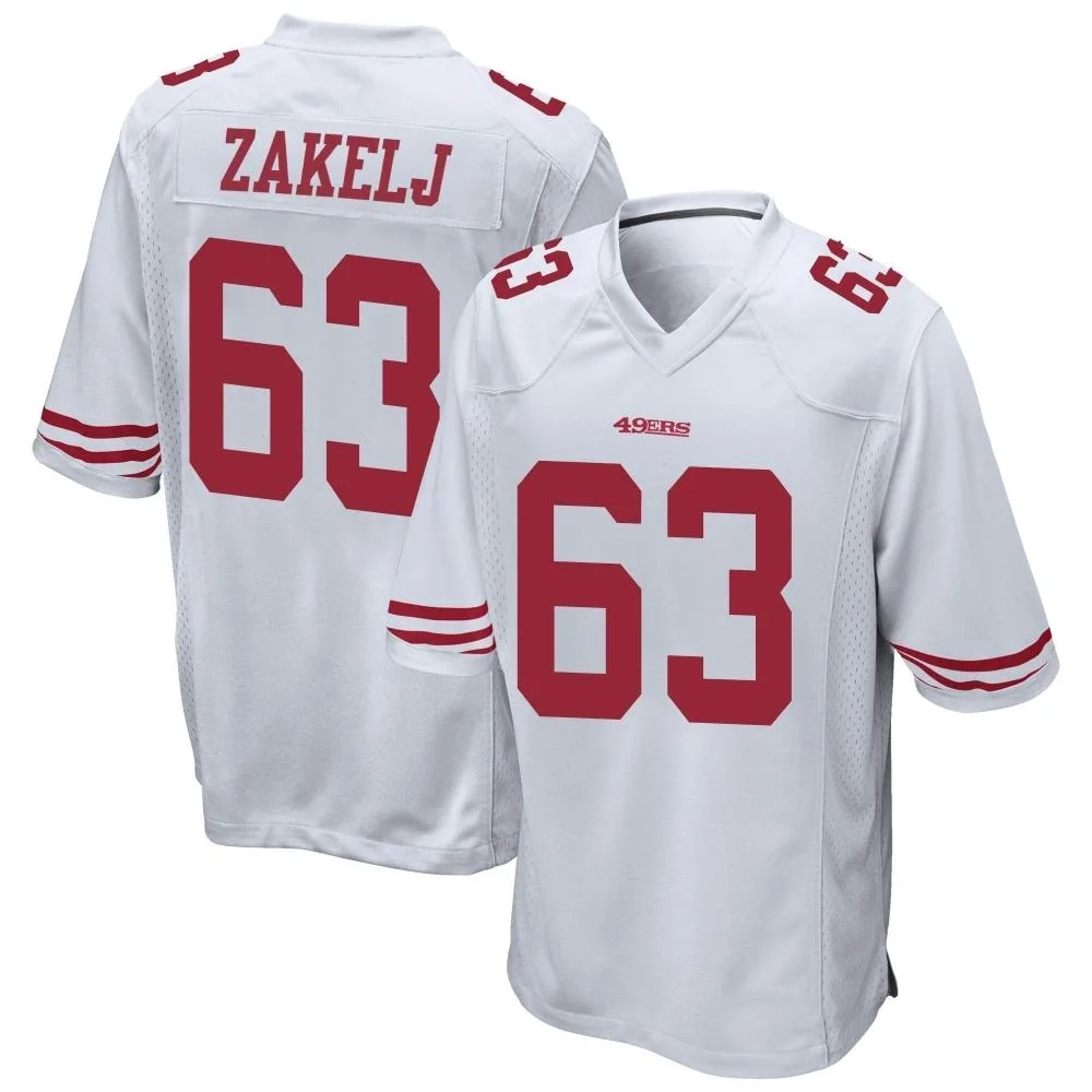 Youth San Francisco 49ers Nick Zakelj Nike Game White Jersey Youth San Francisco 49ers Nick Zakelj Nike Game White Jersey