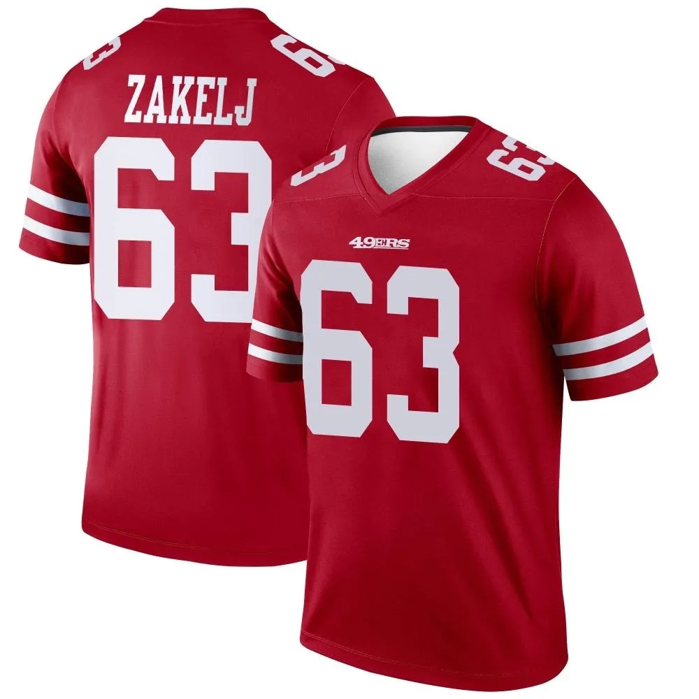 Youth San Francisco 49ers Nick Zakelj Nike Legend Scarlet Jersey Youth San Francisco 49ers Nick Zakelj Nike Legend Scarlet Jersey
