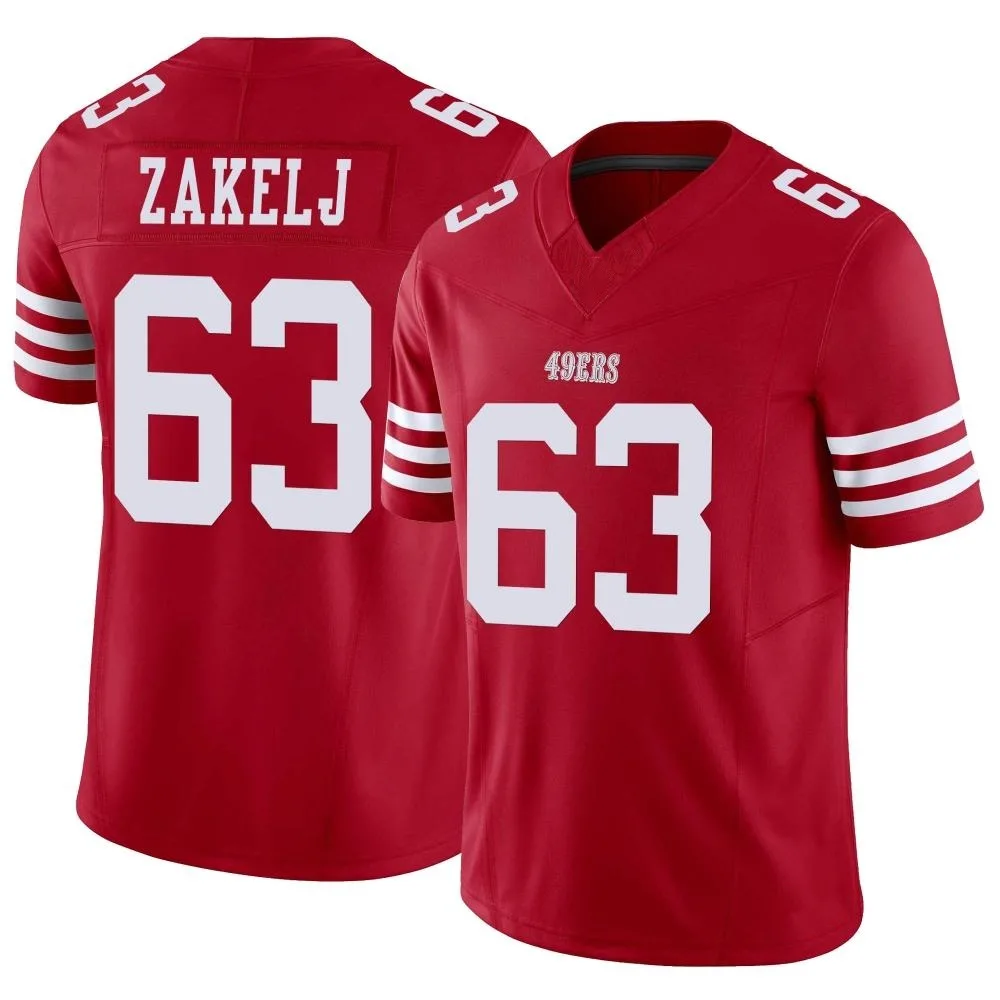 Youth San Francisco 49ers Nick Zakelj Nike Vapor F.U.S.E. Limited Scarlet Jersey Youth San Francisco 49ers Nick Zakelj Nike Vapor F.U.S.E. Limited Scarlet Jersey