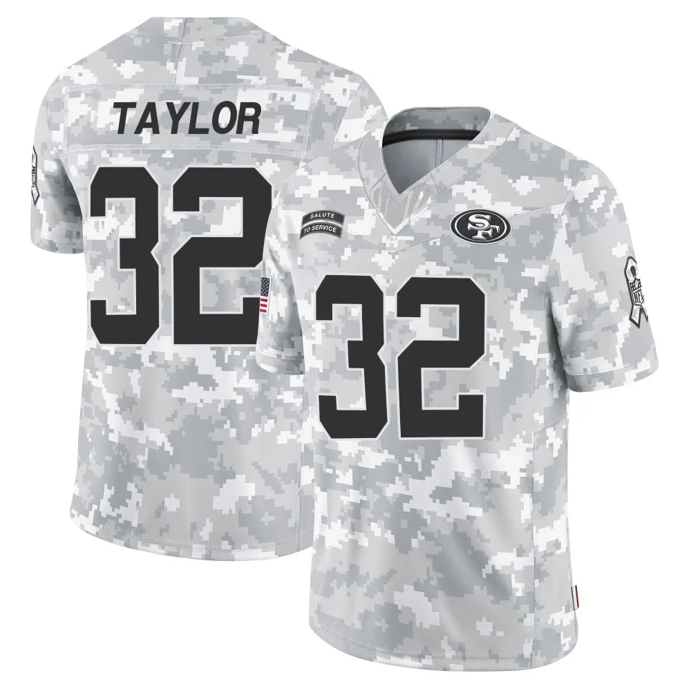 Men's San Francisco 49ers Patrick Taylor Jr. Nike 2024 Salute To Service Limited Arctic Camo Jersey Men's San Francisco 49ers Patrick Taylor Jr. Nike 2024 Salute To Service Limited Arctic Camo Jersey