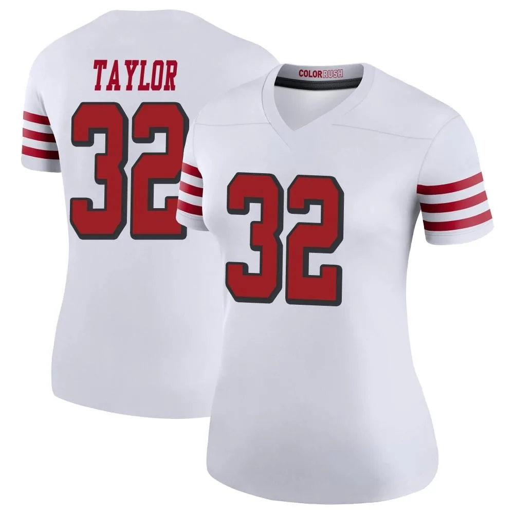 Women's San Francisco 49ers Patrick Taylor Jr. Nike Color Rush Legend White Jersey Women's San Francisco 49ers Patrick Taylor Jr. Nike Color Rush Legend White Jersey