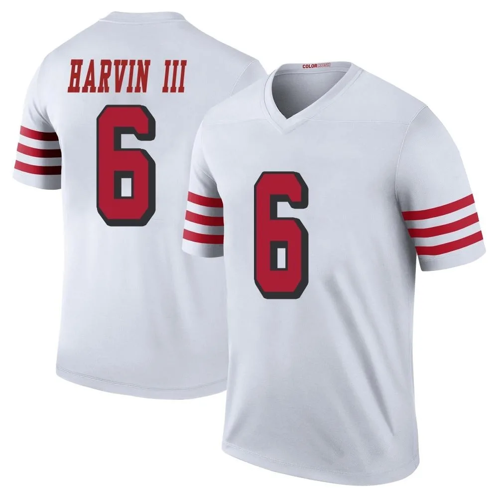 Men's San Francisco 49ers Pressley Harvin Iii Nike Color Rush Legend White Jersey Men's San Francisco 49ers Pressley Harvin Iii Nike Color Rush Legend White Jersey
