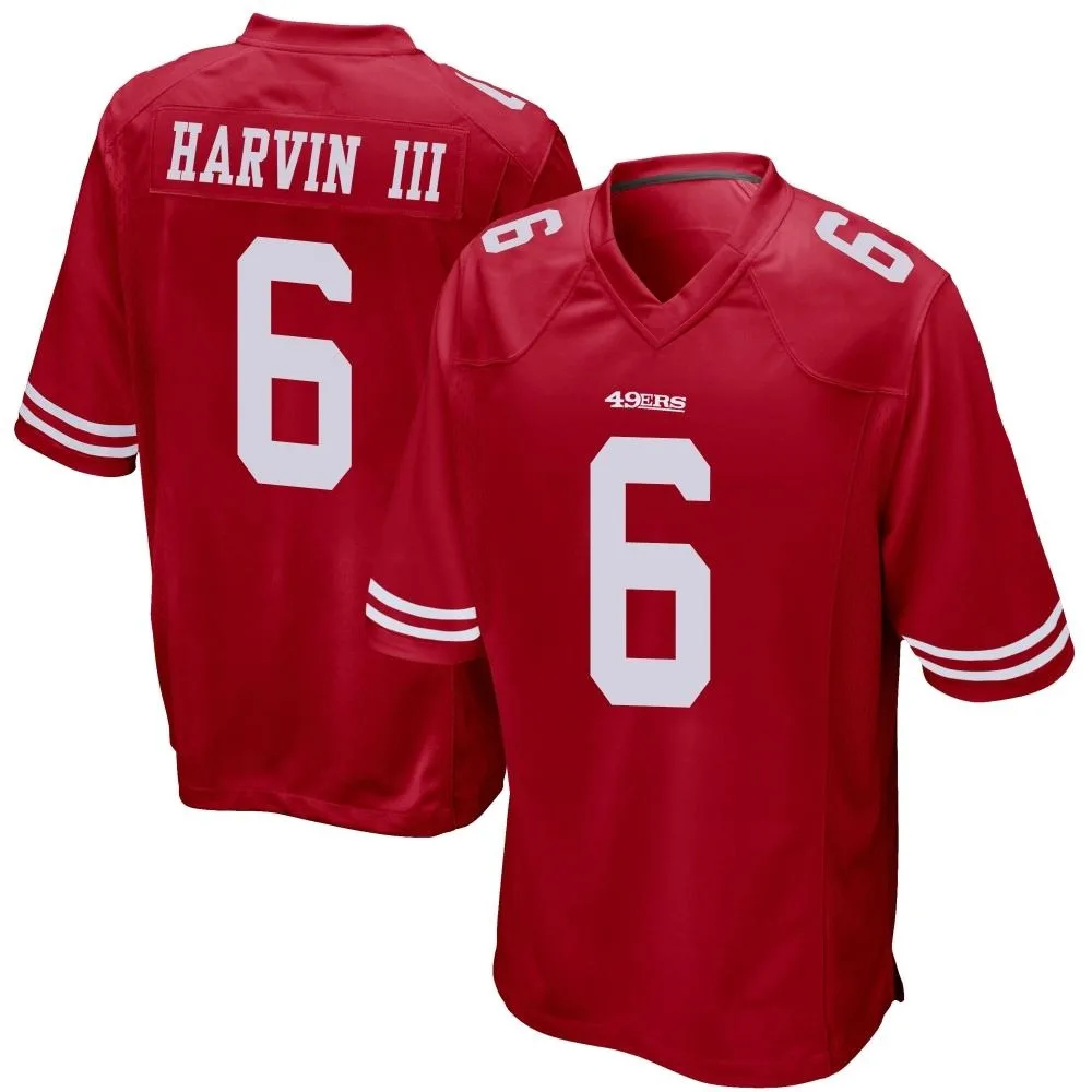 Men's San Francisco 49ers Pressley Harvin Iii Nike Team Color Game Red Jersey Men's San Francisco 49ers Pressley Harvin Iii Nike Team Color Game Red Jersey