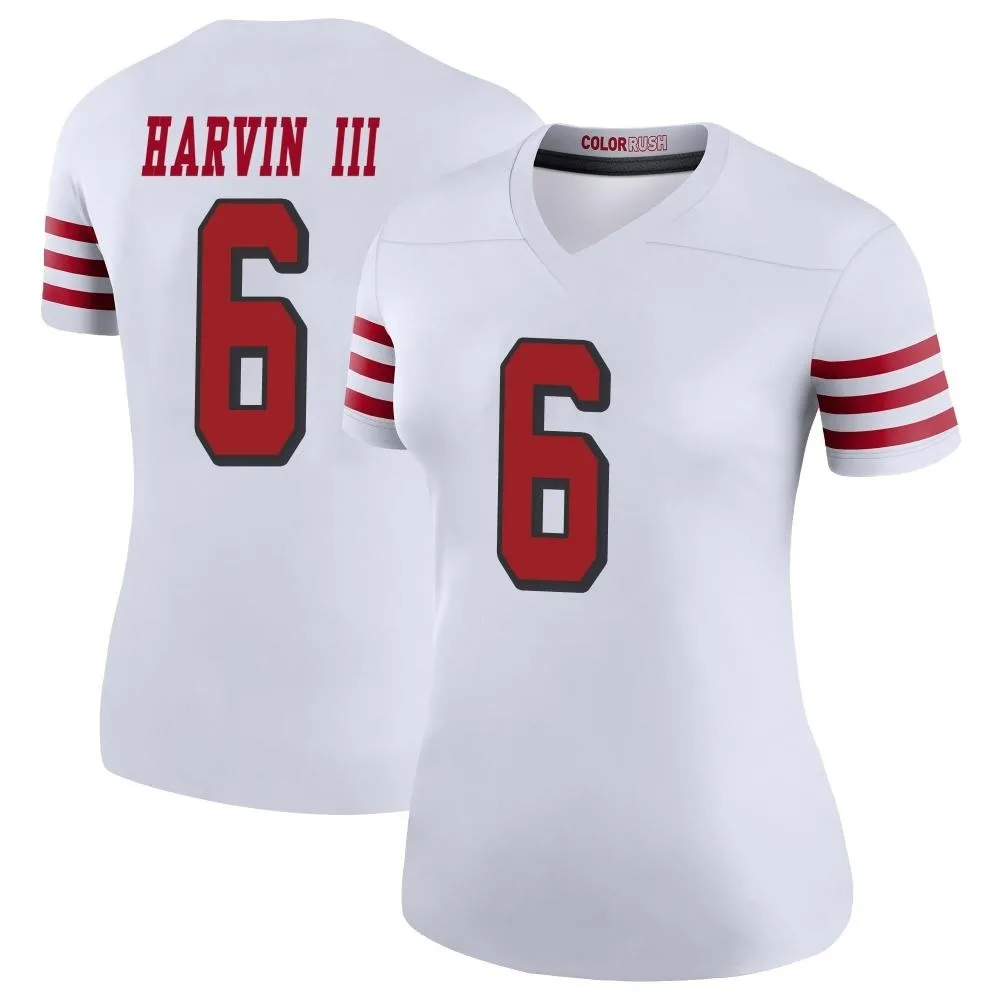 Women's San Francisco 49ers Pressley Harvin Iii Nike Color Rush Legend White Jersey Women's San Francisco 49ers Pressley Harvin Iii Nike Color Rush Legend White Jersey