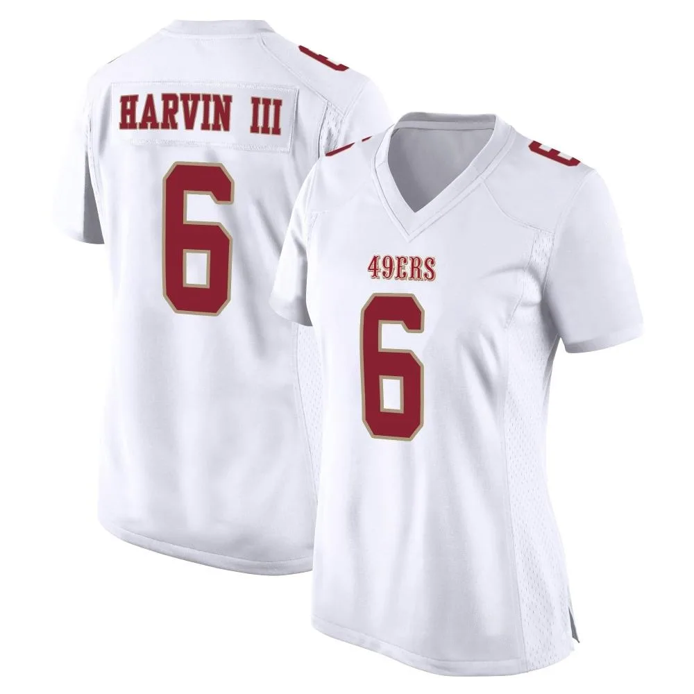 Women's San Francisco 49ers Pressley Harvin Iii Nike Fashion Game White Jersey Women's San Francisco 49ers Pressley Harvin Iii Nike Fashion Game White Jersey