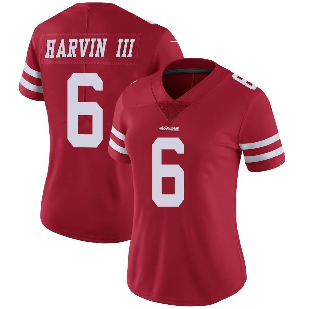 Women's San Francisco 49ers Pressley Harvin Iii Nike Team Color Vapor Untouchable Limited Red Jersey Women's San Francisco 49ers Pressley Harvin Iii Nike Team Color Vapor Untouchable Limited Red Jersey