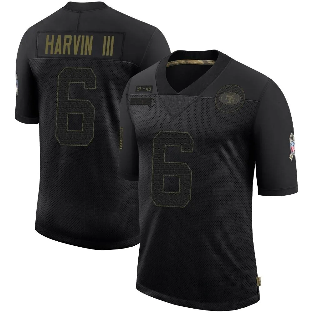 Youth San Francisco 49ers Pressley Harvin Iii Nike 2020 Salute To Service Limited Black Jersey Youth San Francisco 49ers Pressley Harvin Iii Nike 2020 Salute To Service Limited Black Jersey