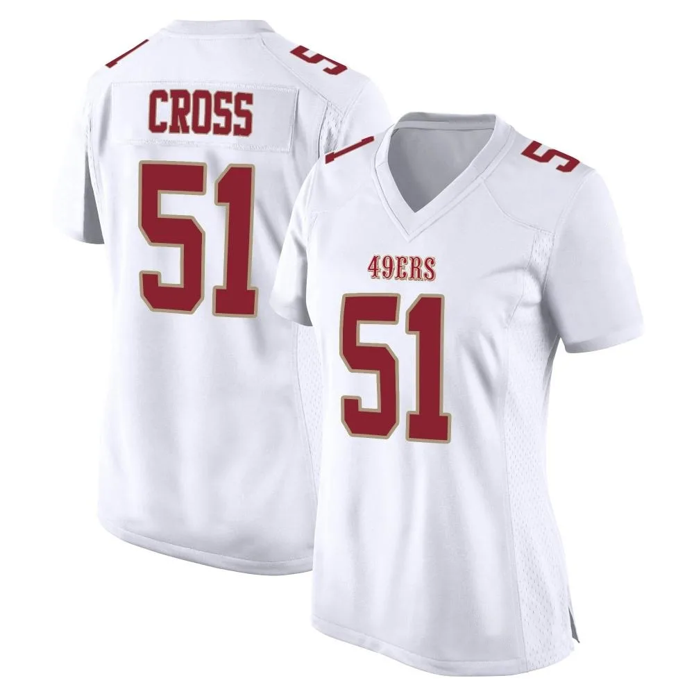 Women's San Francisco 49ers Randy Cross Nike Fashion Game White Jersey Women's San Francisco 49ers Randy Cross Nike Fashion Game White Jersey