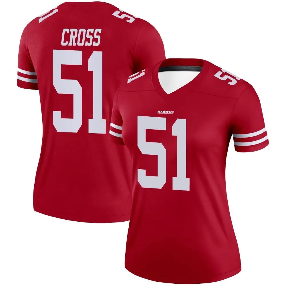Women's San Francisco 49ers Randy Cross Nike Legend Scarlet Jersey Women's San Francisco 49ers Randy Cross Nike Legend Scarlet Jersey