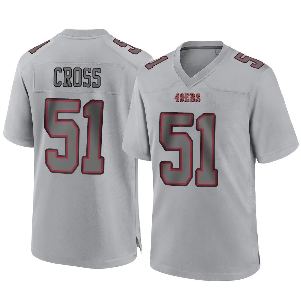 Youth San Francisco 49ers Randy Cross Nike Atmosphere Fashion Game Gray Jersey Youth San Francisco 49ers Randy Cross Nike Atmosphere Fashion Game Gray Jersey