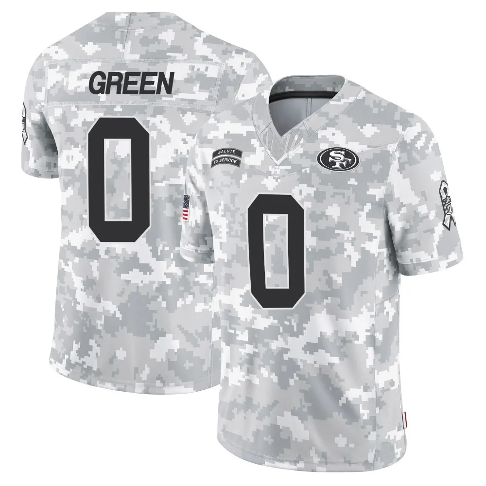 Men's San Francisco 49ers Renardo Green Nike 2024 Salute To Service Limited Arctic Camo Jersey Men's San Francisco 49ers Renardo Green Nike 2024 Salute To Service Limited Arctic Camo Jersey